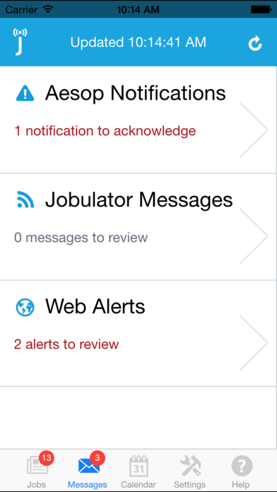 Jobulator app for mobile